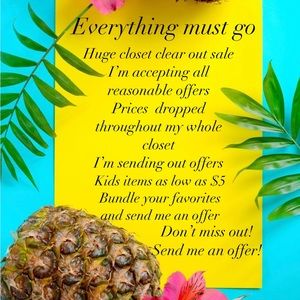 EVERYTHING MUST GO SALE🥥🌴🌺🍍